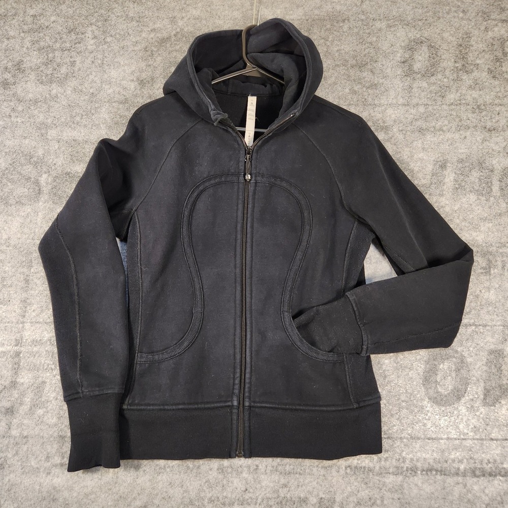 Lululemon full zip scuba hoodie black pockets Size Medium